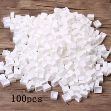 25/50/100개/갑 2ml 흰색 빈 플라스틱 수채화 물감 그리드 팬-수채화 아크릴 오일 및 구아슈 페인팅에 적, 01 100pcs 2ML White