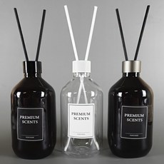 캔들아이 플라스틱 라운드돔 디퓨저용기 500ml, 브라운캡, 브라운