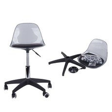 등받이 유압식 높이조절 의자-블랙, 블랙