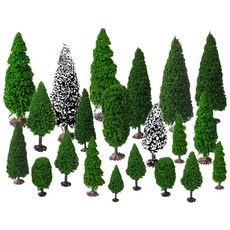 OrgMemory 모형 나무 모델 나무 디오라마 나무 19개 5-15 cm HO 게이지 모형 풍경 철도 모형 건축 모형 마당 디오라마, 1개, 상세페이지 참조