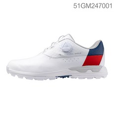 藍鯨高爾夫 Mizuno BOA 高爾夫球鞋（無釘-3E寬楦）#51GM247001（白）, 1個, 26.5 cm