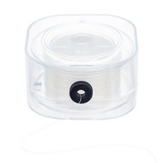 200m 왁스 코팅 면사 원형 흰색 0.2mm, 하얀색, 1개