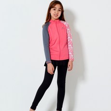 Elinboa Junior Rash Guard 拉鍊珊瑚裙打底褲頂部和底部