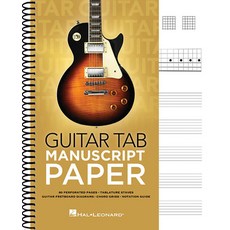 (영문도서)Guitar Tab Manuscript Paper Spiral-Bound Notebook for Guitarists 80 Pages with Tabl... Spiral, Hal Leonard Publishing Corp..., English, 9781540051363
