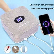 A36T-S50 다이아몬드 무선 LED 네일 램프 - 30개의 비즈 듀얼 라이트 충전식 매니큐어 경화등 EU 플러그