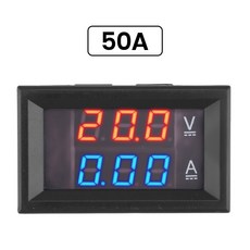 DC4 5 30V 30A 50A 미니 디지털 전압 Ammeter 3 비트 0 28 "듀얼 LED 전류 미터 볼트 검출기 테스터 내장 션트, 01 50A, 1개