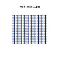 10pcs 40 핀 단일 행 남성과 여성 2.54 깨지기 쉬운 헤더 PCB JST 커넥터 스트립 Arduino DIY 키트, 07 Male Blue