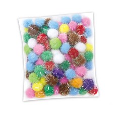 金蔥絨毛球 七彩亮絲絨毛球 彩色絨毛球 15mm 25mm 手作DIY材料, 15mm七彩亮絲絨毛球(10色混色), 1個