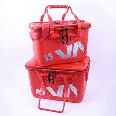 VA 올하드 크릴백 하드 밑밥통 올레드 어깨끈 손잡이 포함, 레드