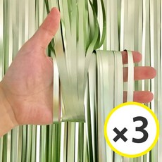 생일파티 용품 파티커튼 42컬러 홀로그램/새틴 무광/파스텔/샤이니 포토존 소품 은박 수술 가랜드 커튼 [에브리띵스마일], 새틴 라임그린, 3개