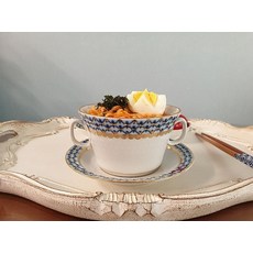 유스 코발트넷 양손 스프볼+소서 로모노소프 임페리얼포세린, 1개