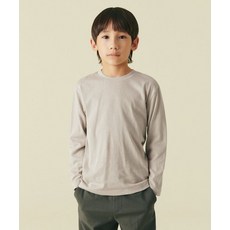 무신사 스탠다드 MUSINSA STANDARD KIDS 릴렉스드 크루 넥 긴소매 긴팔 티셔츠 [머쉬룸] MKBTL3Z03-MM 458718