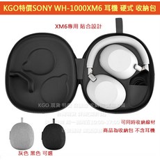 KGO 耳機收納包, 1個, 黑色(21x21x7.5cm) *1, WH-1000XM6 專用