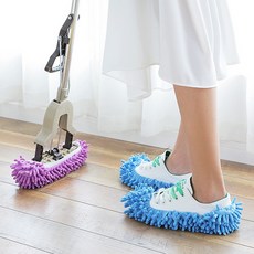 하라 발걸레 청소걸레 걸레슬리퍼 신발걸레, 23*9, 2개, 극세사