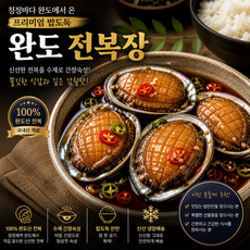 오아리(oari) 완도산 전복 간장숙성 수제 전복장 밥도둑 반찬, 1개, 500g