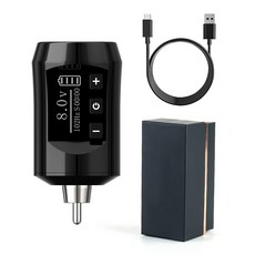 Ambition 刺青筆 無線充電電源 紋身機 2000mAh, 1個, 9477霸王龙RCA电源黑色