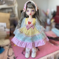 30公分BJD改妝娃娃 六分關節娃娃 3D真眼換裝娃娃, 1個, 幕幕,圖片款娃娃一整套