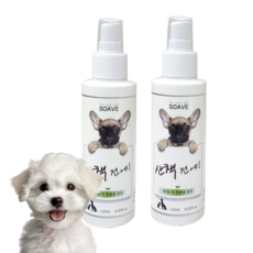 쏘아베 산책전에 강아지 외출 해충방지 스프레이, 2개, 120ml