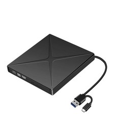 3.0usbtypec 외부 dvd 버너 데스크탑 노트북 드라이브 5-in-1 TypeC, 1개, 블랙 DVD-RW