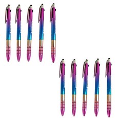10개 묶음 그라데이션 3색 터치펜 삼색 터치 볼펜 0.7mm, 삼색터치펜 10개묶음, 1세트