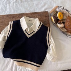 앨리홈 하디컬러니트베스트 유아 아동 조끼 유아동 주니어 남아 여아 실내 니트조끼