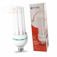삼파장전구 55W E26 전구색 아파트조명 인테리어등, 1개