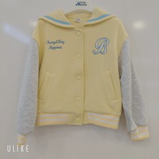 리틀밥독 [65%세일]세련된 세일러카라 도톰한 2단쭈리소재 심플한 봄 가을 여아 야구점퍼 뉴코아 울산성남점