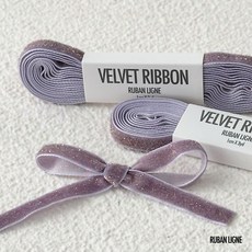 러반라인 글리터 펄 10mm 벨벳리본 7종, 1개, 274cm, 퍼플