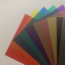 0.3mm 두꺼운 A4 칼라 셀로판지 PVC 필름지 -레드 10매묶음판매, A4-레드 10매