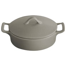 BRUNO mini橢圓形瓷鍋 BHK147-GRG 圓形陶瓷鍋 156*95*75mm, 灰色, 1個