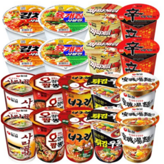 농심 소컵라면 9종 18개입 (육개장사발면2 + 김치사발면2 + 짜파게티범벅2 + 신라면2 + 안성탕면2 + 오징어짬뽕2 + 튀김우동2 + 너구리2 + 사리곰탕2), 1개