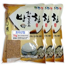 수입 카무트 호라산밀 3kg(1kg 3개) (2024년산) 슈퍼푸드 고대원시곡물, 수입 카무트 호라산밀 3kg(1kg 3개) (2024년, 수입 호라산밀 1kg 3개