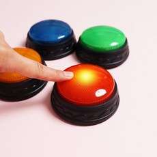 퀴즈 버튼 부저 게임 스위치 타임 비저버터 녹음, 빨간색, 1개
