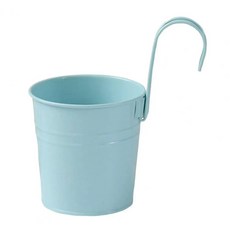 매달려 냄비 분리형 가있는 허브 단색 울타리 실내 Windows 정원 발코니 화분 난간을위한, Light Blue, 1개