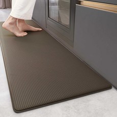 모던 무지 쿠션 주방매트 pvc, 브라운, 1개