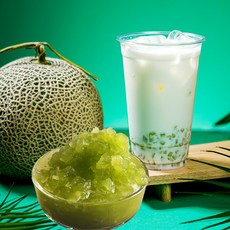 ( 200팩 SALE ) 과육이 살아있는 멜론청 1KG 멜론퓨레 메론과육 75% 메론청 메론퓨레, 1개입, 2개