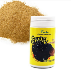 구피치어용사료 먹이 밥 칸후 100ml, 50g, 1개