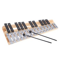 글로켄슈필 25 참고 Glockenspiel 교육용 악기 타악기 휴대용 가방 포함 실로폰, 사진으로, 1개
