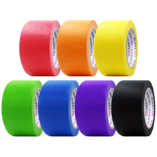 마스킹테이프 7컬러 1세트 48mm x 40M 종이테이프, 1개