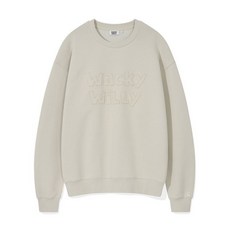 와키윌리 WACKY WILLY 레터링 포인트 맨투맨 그레이