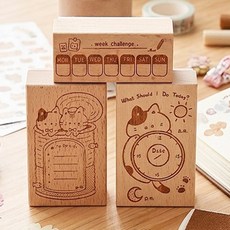 꿈꾸는마켓 스탬프 원목도장, 위클리캣