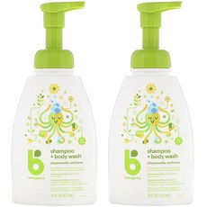 베이비가닉스 샴푸 + 바디 워시 올인원클렌저 캐머마일 버베나 향, 2개, 473ml