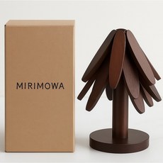 미리모아 스크래치없는 자동폴딩 트리 냄비받침, 브라운, 1개