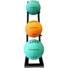 Ader 3 파워 로프 메디신 볼 4681012파운드랙 포함프리, 4,8,12lb+Rack