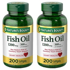 NATURE'S BOUNTY 魚油 1200mg 軟膠囊 2入, 2個, 200錠