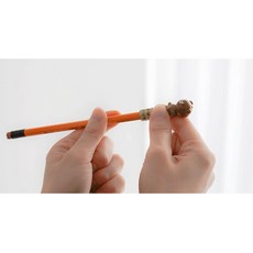 색연필 몽당연필 귀여운 곰돌이 확장 뚜껑캡 연장캡 연필캡 연필홀더 절약 학생, 개구리 I230012B