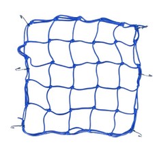 機車行李網 摩托車置物網 彈力貨物固定安全網, 藍