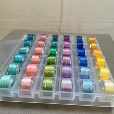 3股漸變繞線套裝 線圈繞線花結材料包 附收納盒 直徑0.2mm 每卷25米, 1個, B版（36色）