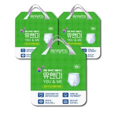 유앤미 팬티기저귀 남녀공용 언더웨어, 특대형, 3개, 10개입