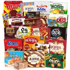 마가렛트 카스타드 몽쉘 비쵸비 빈츠 후렌치파이 쿠크다스 쌀과자 빅파이 오예스 외 (+1) 초 대용량 사무실 간식 과자세트, 1세트, 20p